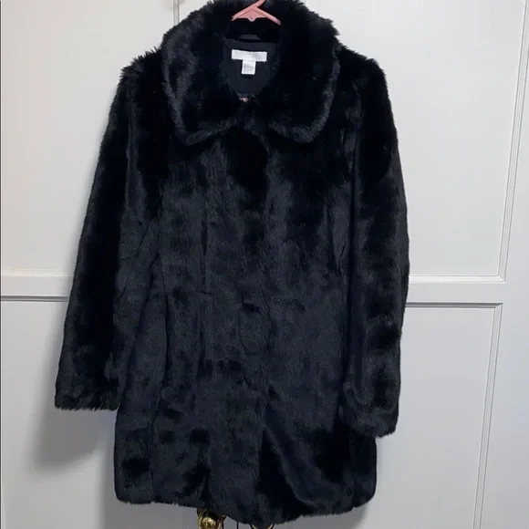 H&M Size 4 Black Teddy Jacket Luxurious Fluffy Faux Fur - Picture 4 of 16